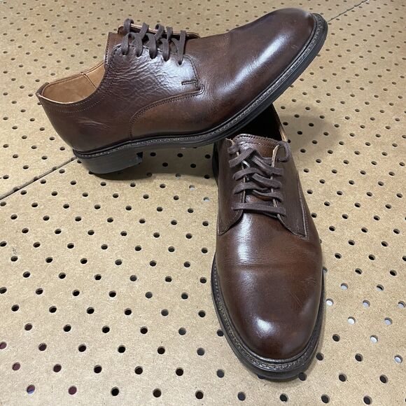 Allen Edmonds Trevor Plain-Toe Derby Dress Shoes USA Brown Size 10.5 D Men $425 main image 11